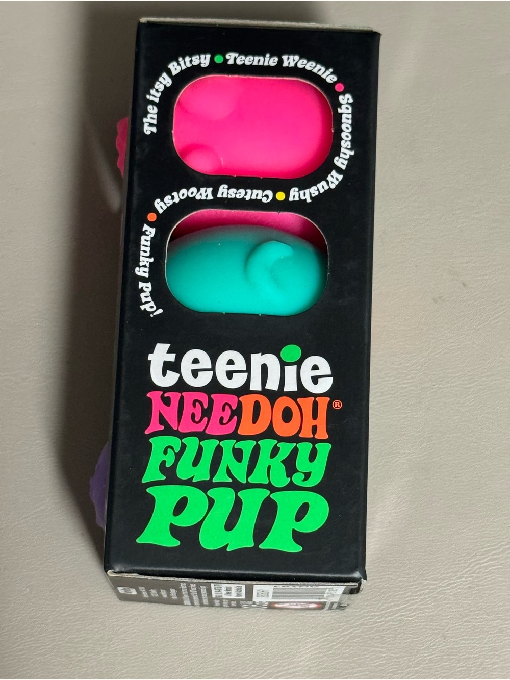 Teenie Needoh Funky Pup 3-Pack - Pink, Purple and Teal - Picture 4 of 7